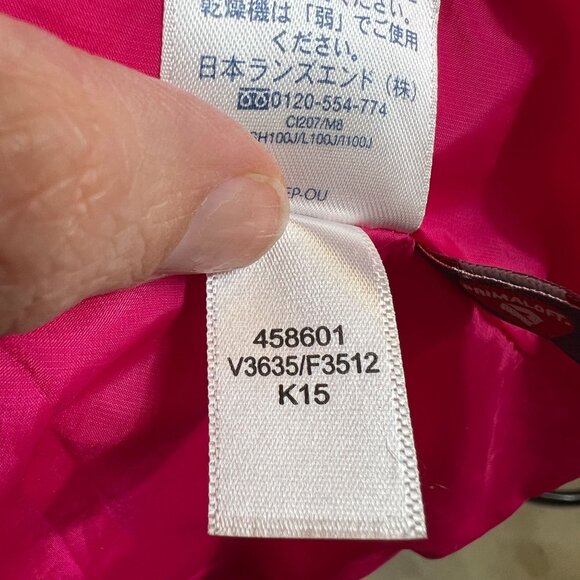 Lands‎ End Womens Quilted Primaloft  Jacket XS Pink Lightweight Insulated Coat - Picture 5 of 8